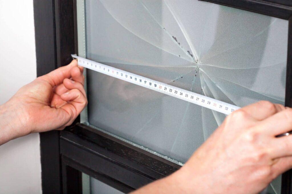 Abbey Glass Measuring a Broken Window Chippenham